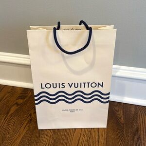 Louis Vuitton Greece White Navy Blue Empty Shopping Gift Bag
